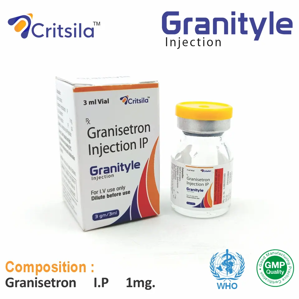 Granisetron (1mg) Injection at the best price in PCD Pharma Franchise for Antiemetic, Nausea and Vomiting Relief.